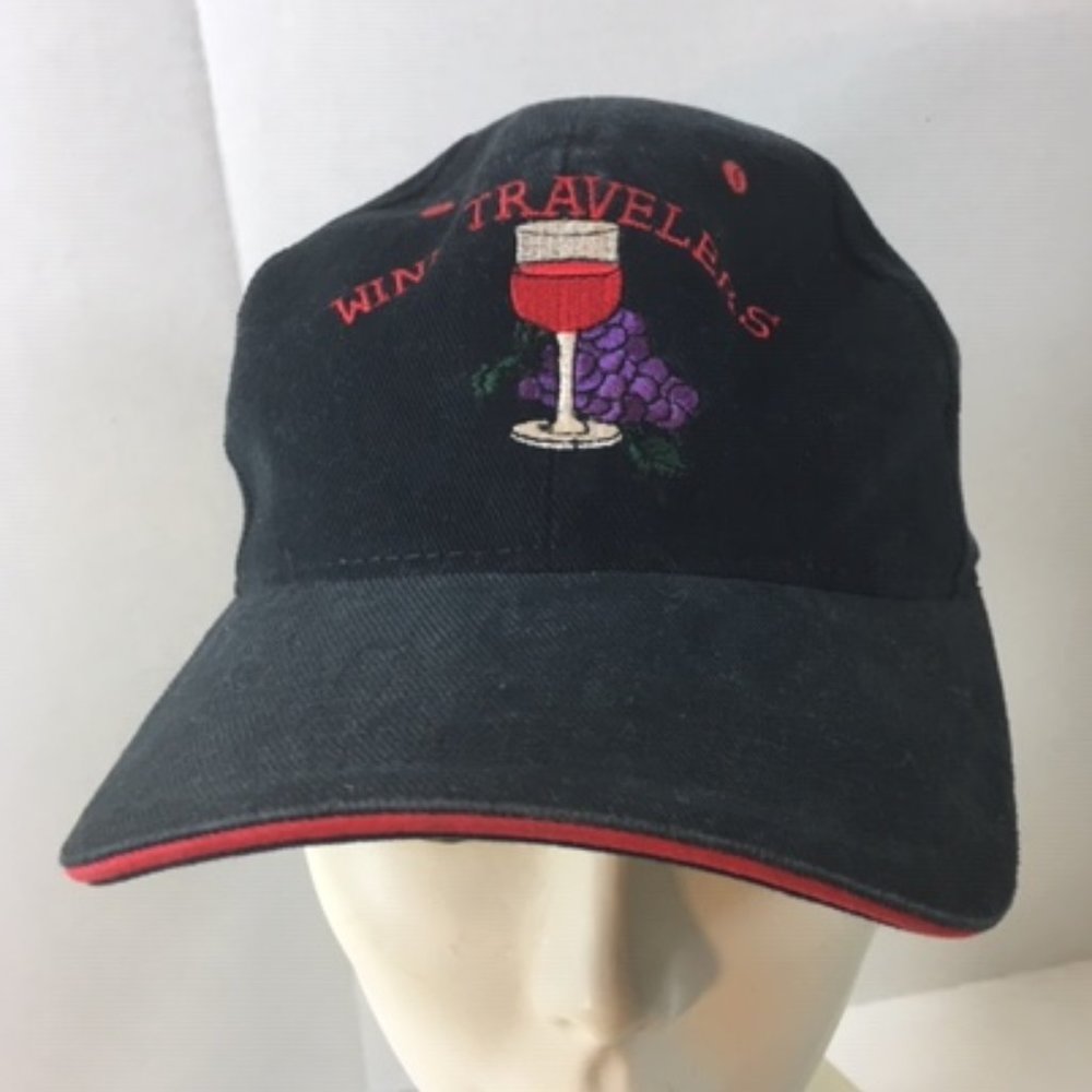 Wine Travelers Yupoong Black Cap Hat